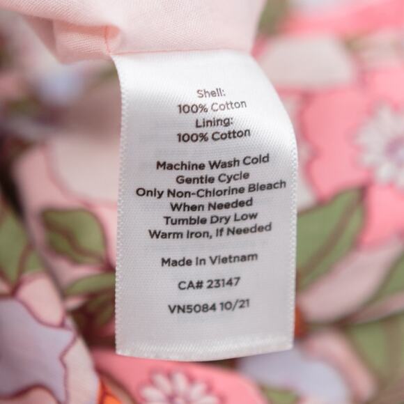 TALBOTS Climbing Floral Button Front Voile Full Midi Skirt Retro Tradwife Sz SP - Picture 8 of 8